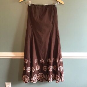Shoshanna Brown Strapless Dress